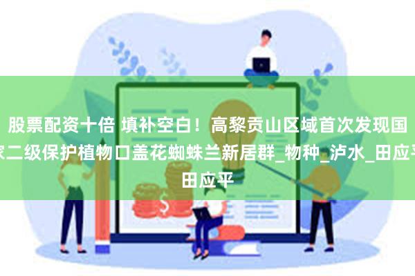 股票配资十倍 填补空白！高黎贡山区域首次发现国家二级保护植物口盖花蜘蛛兰新居群_物种_泸水_田应平