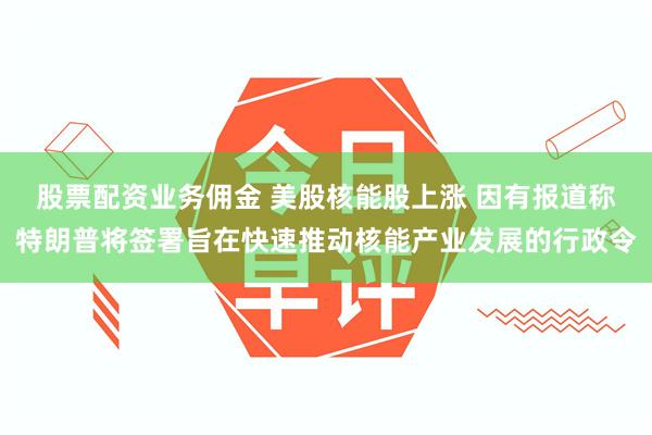 股票配资业务佣金 美股核能股上涨 因有报道称特朗普将签署旨在快速推动核能产业发展的行政令