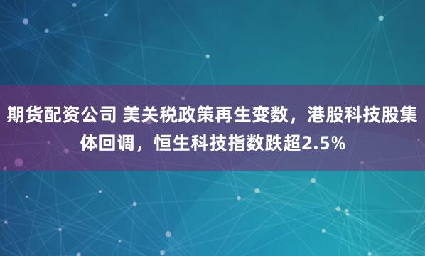 期货配资公司 美关税政策再生变数，港股科技股集体回调，恒生科技指数跌超2.5%