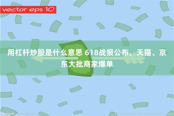 用杠杆炒股是什么意思 618战报公布，天猫、京东大批商家爆单