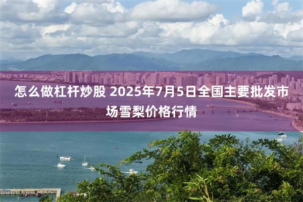 怎么做杠杆炒股 2025年7月5日全国主要批发市场雪梨价格行情